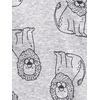 image:imageSimple Joys by Carters Babys 3 pack Snug Fit Footless Cotton PajamasGold StripeGrey LionWhite Animal