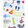 image:imageSimple Joys by Carters Babys 3 pack Snug Fit Footless Cotton PajamasRed FiretruckWhite MonsterSharks