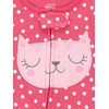 image:imageSimple Joys by Carters Babys 3 pack Snug Fit Footless Cotton PajamasSweetsFloralKitty