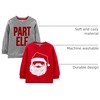 image:imageSimple Joys by Carters Unisex Baby 2Pack Holiday LongSleeve TeesRedGrey