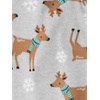 image:imageSimple Joys by Carters Unisex Child Holiday Loosefit Flame Resistant Fleece Footed PajamasGreen SantaGrey Heather Reindeer