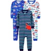 Blue Sea Life/Navy Stripe/White Cars