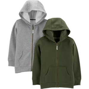 image:imageSimple Joys by Carters Baby Boys 2pack Full Zip HoodiesOliveGrey