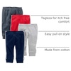 image:imageSimple Joys by Carters Baby 4Pack Neutral PantDark BlueDark GreyGrey HeatherRed