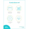image:imageSimple Joys by Carters Baby Girls Shortsleeve and Sleeveless Dress Sets Pack of 2Dusty Blue FloralPink