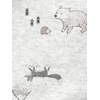 image:imageSimple Joys by Carters Unisex Baby 4pack Side Snap BodysuitBrownGrey Forest AnimalsWhiteBear Print