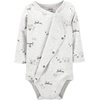 image:imageSimple Joys by Carters Unisex Baby 4pack Side Snap BodysuitBrownGrey Forest AnimalsWhiteBear Print