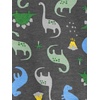 image:imageSimple Joys by Carters babyboys 2way Zip Thermal Footed Sleep and Play Pack of 2Dark Grey DinosaurMint Green Stripe