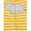 image:imageSimple Joys by Carters babyboys 2way Zip Thermal Footed Sleep and Play Pack of 2Grey CowYellow Hippo