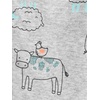 image:imageSimple Joys by Carters babyboys 2way Zip Thermal Footed Sleep and Play Pack of 2Grey CowYellow Hippo