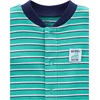 image:imageSimple Joys by Carters babyboys 2way Zip Thermal Footed Sleep and Play Pack of 2Navy StripeTurquoise Blue Stripe