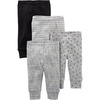 image:imageSimple Joys by Carters Baby 4Pack Neutral PantBlack BananasGreyWhite