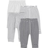 image:imageSimple Joys by Carters Baby 4Pack Neutral PantBlack Mini StripeGreyLight GreyWhite Stripe