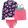 image:imageSimple Joys by Carters Baby Girls 3Piece Assorted Rashguard SetsWatermelon