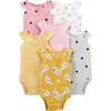 image:imageSimple Joys by Carters Baby Girls 6 Pack Short Sleeve BodysuitMulticolorDotsFloralStripe