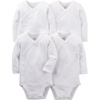 image:imageSimple Joys by Carters Unisex Baby 4pack Side Snap BodysuitWhite