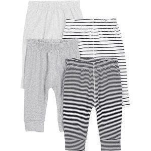 image:imageSimple Joys by Carters Baby 4Pack Neutral PantBlack Mini StripeGreyLight GreyWhite Stripe