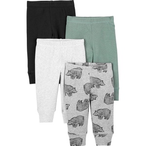image:imageSimple Joys by Carters Baby 4Pack Neutral PantBlackGrey BearSpruce GreenWhite