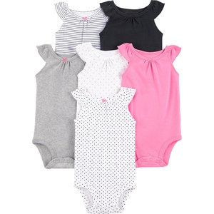 image:imageSimple Joys by Carters Baby Girls 6 Pack Short Sleeve BodysuitMulticolorDotsHearts