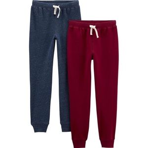 image:imageSimple Joys by Carters Boys 2Pack Pullon Fleece PantsBurgundyNavy Heather