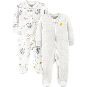 image:imageSimple Joys by Carters Unisex Baby 2way Zip Thermal Footed Sleep and Play Pack of 2AnimalSun