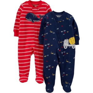image:imageSimple Joys by Carters babyboys 2way Zip Thermal Footed Sleep and Play Pack of 2Navy TrucksRed Whale